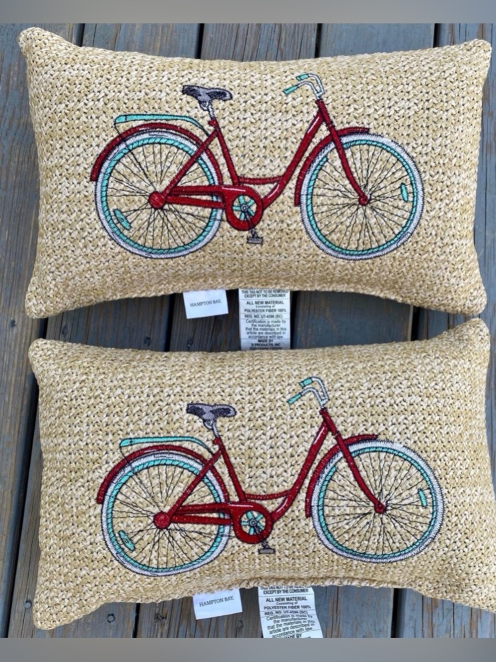 (2) Hampton Bay Bicycle
Pillows